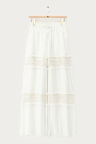 Pantalon large avec détails en crochet | - My jewellery - Modalova