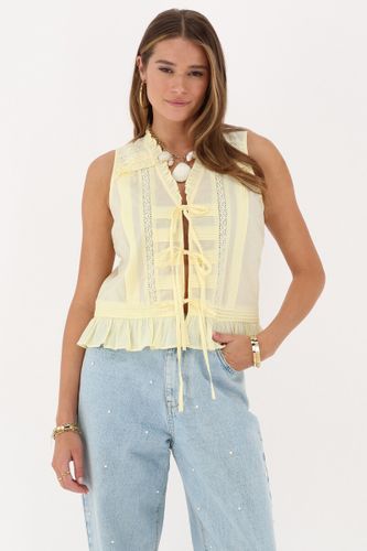 Top avec plis et détails en ruban | - My jewellery - Modalova
