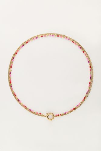 Collier triple avec perles et roses | - My jewellery - Modalova