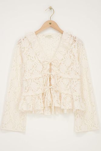 Topà manches longues en dentelle blanche avec nœuds | - My jewellery - Modalova