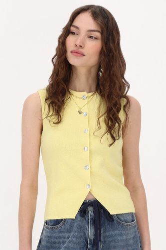 Gilet en tissu bouclette avec boutons | - My jewellery - Modalova