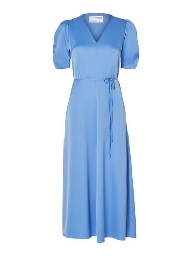 Satin Robe Mi-longue - Selected - Modalova