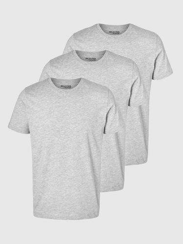 Lot De 3 Pièces En Coton T-shirt - Selected - Modalova