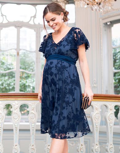 Blue Floral Lace Maternity to Nursing Occasion Dress | - Seraphine - Modalova