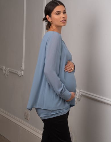 Slate Layered Maternity & Nursing Top | - Seraphine - Modalova