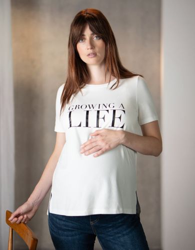 Growing A Life Slogan Maternity T-Shirt | - Seraphine - Modalova