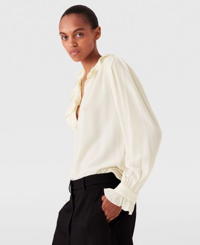 Chemise volantee en crepe de Chine de soie, , , Taille: 38 - Stella McCartney - Modalova
