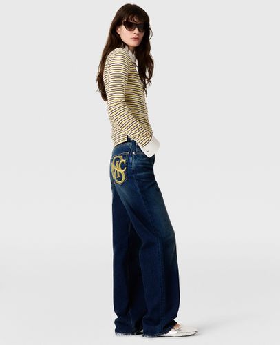 Stripe Crest-Embroidered Polo, , Taille: XS - Stella McCartney - Modalova