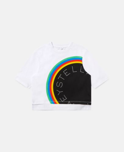 T-shirt de sport oversize à rayures et logo, , Taille: 2 - Stella McCartney - Modalova