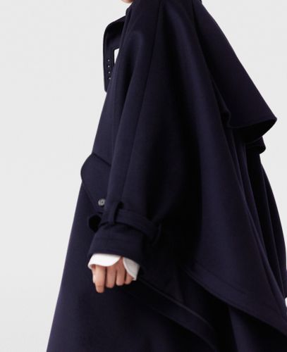Trench coat coupe trapeze a col montant, , , Taille: 42 - Stella McCartney - Modalova