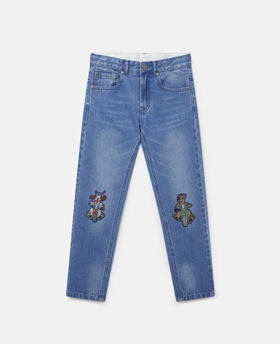 Pantalon en denim à écussons chiens, , Taille: 8 - Stella McCartney - Modalova