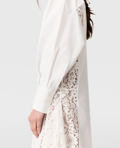 Lace-Panelled Poplin Dress, , Taille: 40 - Stella McCartney - Modalova