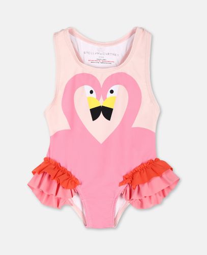 Maillot une pièce avec motif flamant rose, , Taille: 18m - Stella McCartney - Modalova