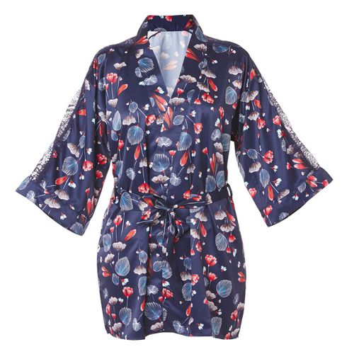 Kimono imprimé bleu Espiègle - Pomm'Poire - Modalova
