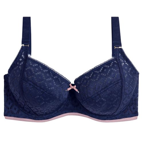 Soutien-gorge grand maintien indigo/caramel Aimant - Pomm'Poire - Modalova