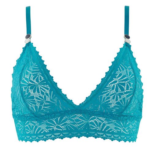 Soutien-gorge triangle sans armatures turquoise Check-In - Pomm'Poire - Modalova