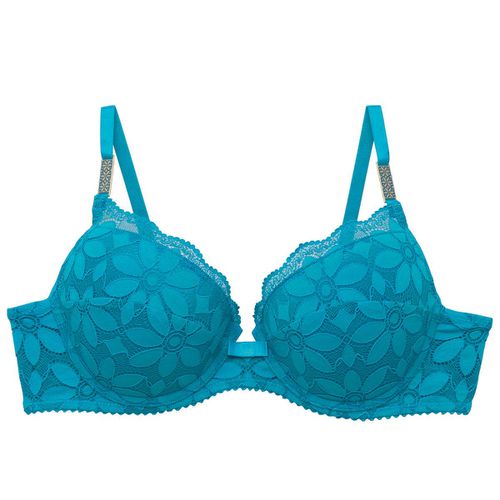 Soutien-gorge push-up turquoise Fossette - Pomm'Poire - Modalova