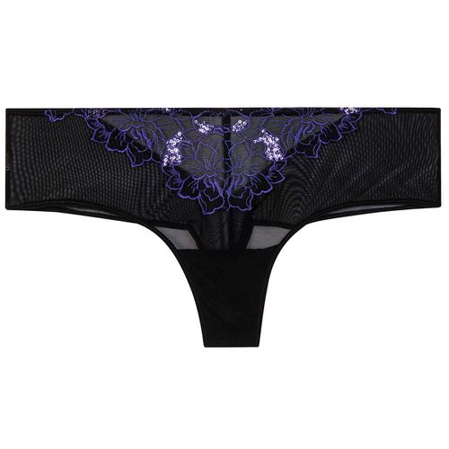 Shorty tanga noir/violet Amants - Pomm'Poire - Modalova