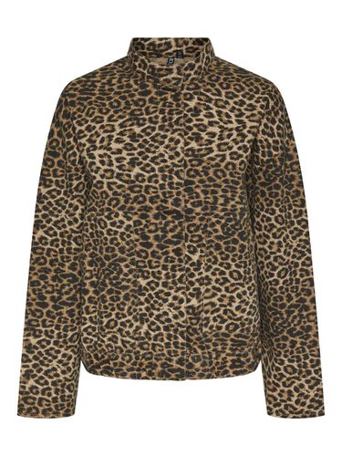 Pcginger Leopard Veste En Jean - Pieces - Modalova