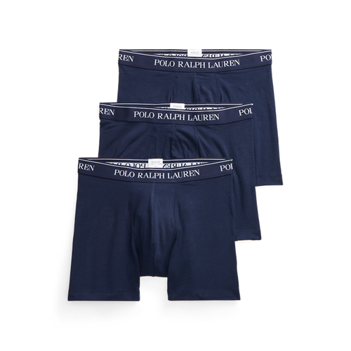 Lot de trois slips boxers coton stretch - Polo Ralph Lauren - Modalova