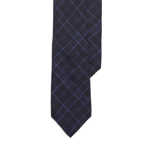 Cravate en soie écossaise - Purple Label - Modalova