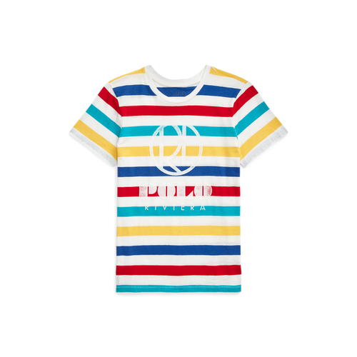 T-shirt rayé col rond à logo - Polo Ralph Lauren - Modalova