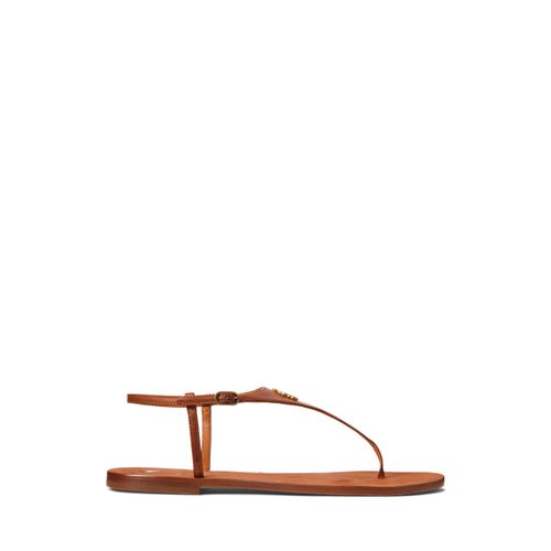 Sandales plates en cuir - Polo Ralph Lauren - Modalova