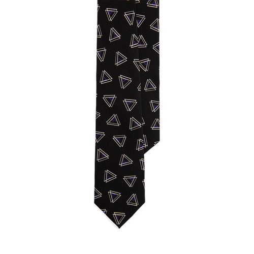 Cravate à motif losange en soie - Purple Label - Modalova