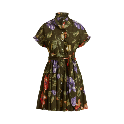 Robe-chemise fleuri en voile de coton - Lauren Ralph Lauren - Modalova