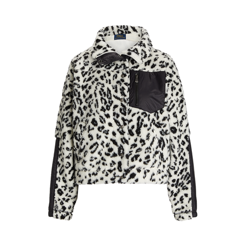 Veste léopard en molleton à poils longs - Polo Ralph Lauren - Modalova