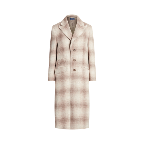 Manteau écossais en laine mélangée - Polo Ralph Lauren - Modalova