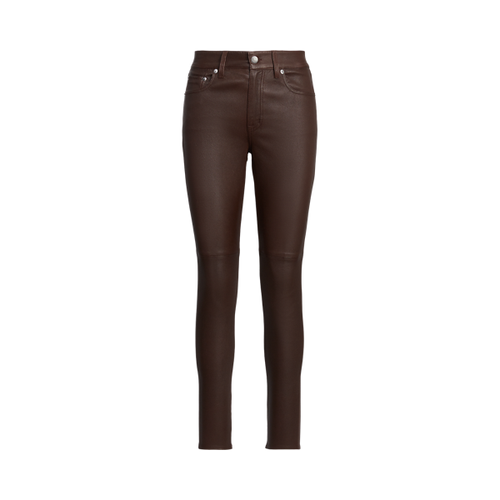 Pantalon 7/8 skinny en cuir nappa - Lauren Ralph Lauren - Modalova