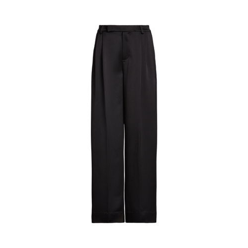 Pantalon à jambe large plissé en satin - Lauren Ralph Lauren - Modalova