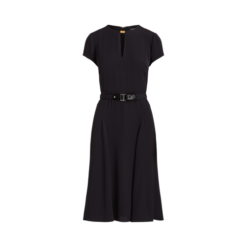 Robe ceinturée en georgette - Lauren Ralph Lauren - Modalova