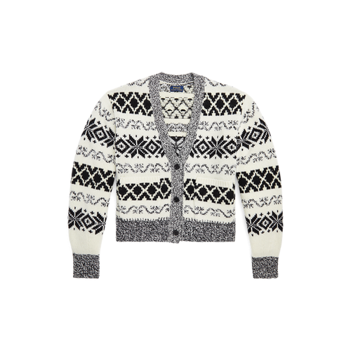 Cardigan à rayures géométriques en laine - Polo Ralph Lauren - Modalova