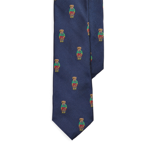 Cravate en soie motif Polo Bear - Polo Ralph Lauren - Modalova