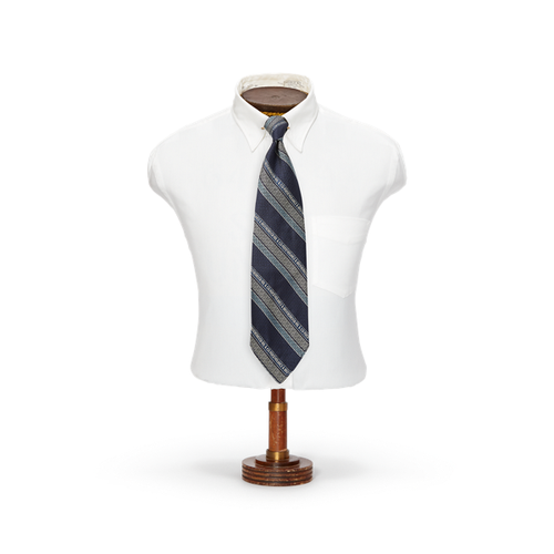 Cravate faite main rayée à logo - RRL - Modalova
