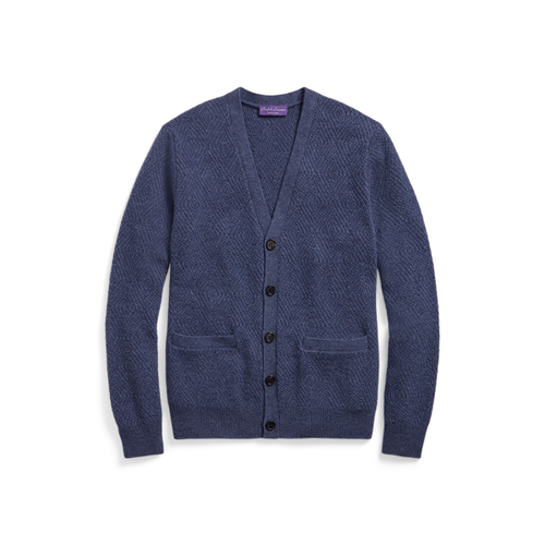 Cardigan en cachemire à texture losange - Purple Label - Modalova