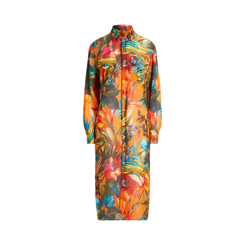 Robe Seneca à motif en voile de lin - Collection - Modalova
