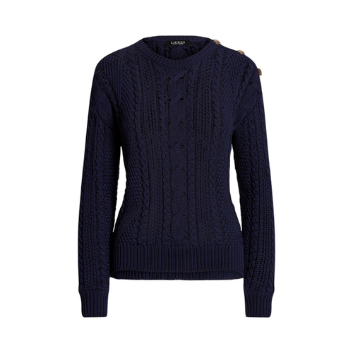 Pull en tricot d'Aran de coton - Lauren Ralph Lauren - Modalova