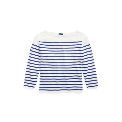 T-shirt à encolure bateau en jersey rayé - Polo Ralph Lauren - Modalova