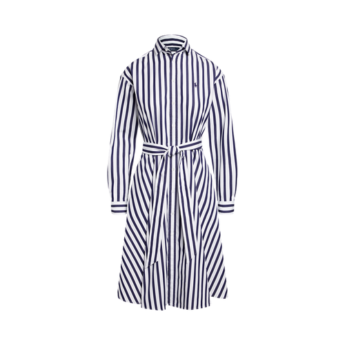 Robe-chemise ceinturée en coton rayé - Polo Ralph Lauren - Modalova