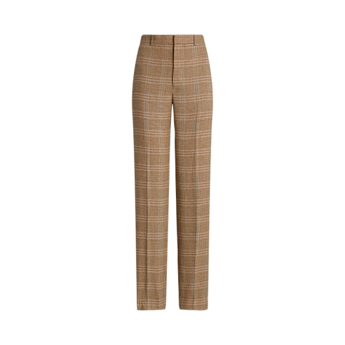 Pantalon droit écossais tweed laine lin - Polo Ralph Lauren - Modalova
