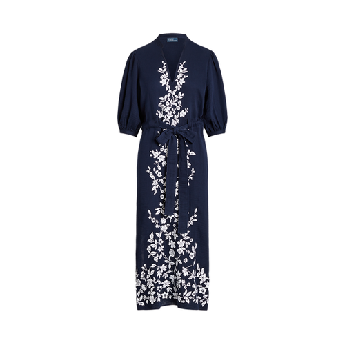 Robe maxi à broderie fleurie en gaze - Polo Ralph Lauren - Modalova