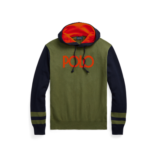 Pull à capuche et logo color-block coton - Polo Ralph Lauren - Modalova