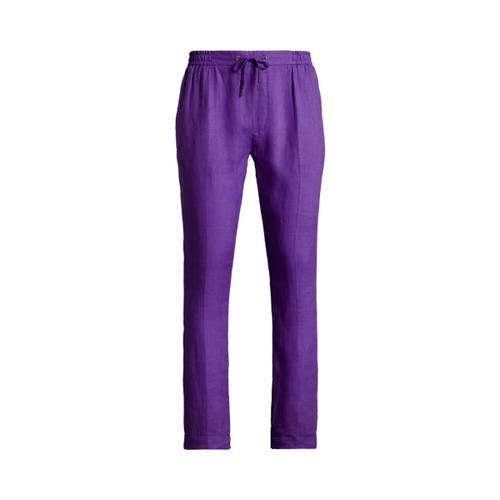 Pantalon texturé en dobby de lin - Purple Label - Modalova
