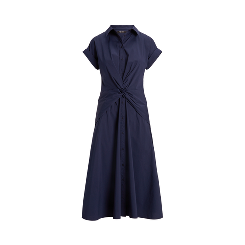 Robe-chemise torsadée en coton mélangé - Lauren Ralph Lauren - Modalova