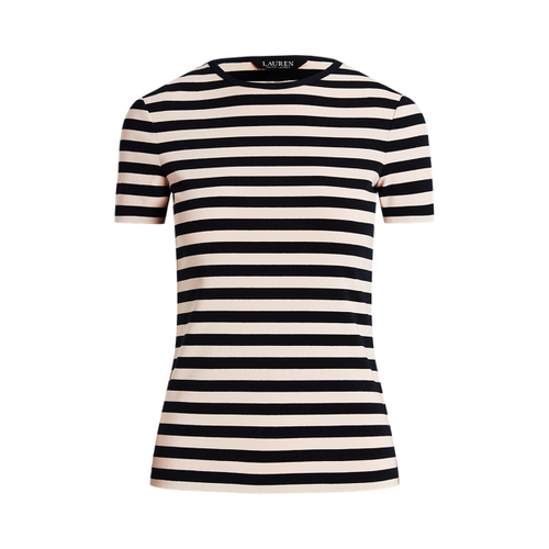 T-shirt rayé en coton stretch - Lauren Ralph Lauren - Modalova