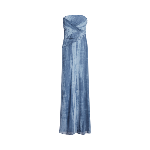 Robe de soirée bustier à motif tie-dye - Lauren Ralph Lauren - Modalova