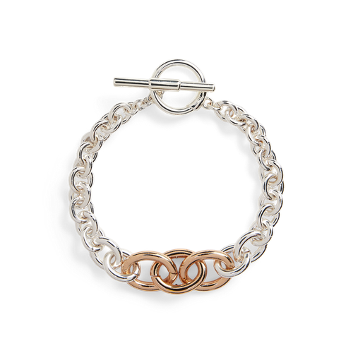 Bracelet flexible chaîne bicolore - Lauren Ralph Lauren - Modalova